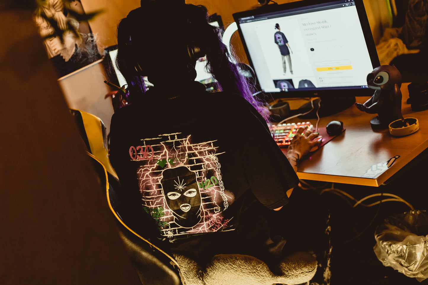 Medusa Skunk, oversized Shirt / unisex