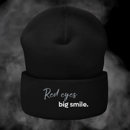 Red eyes, big smile, Beanie / unisex