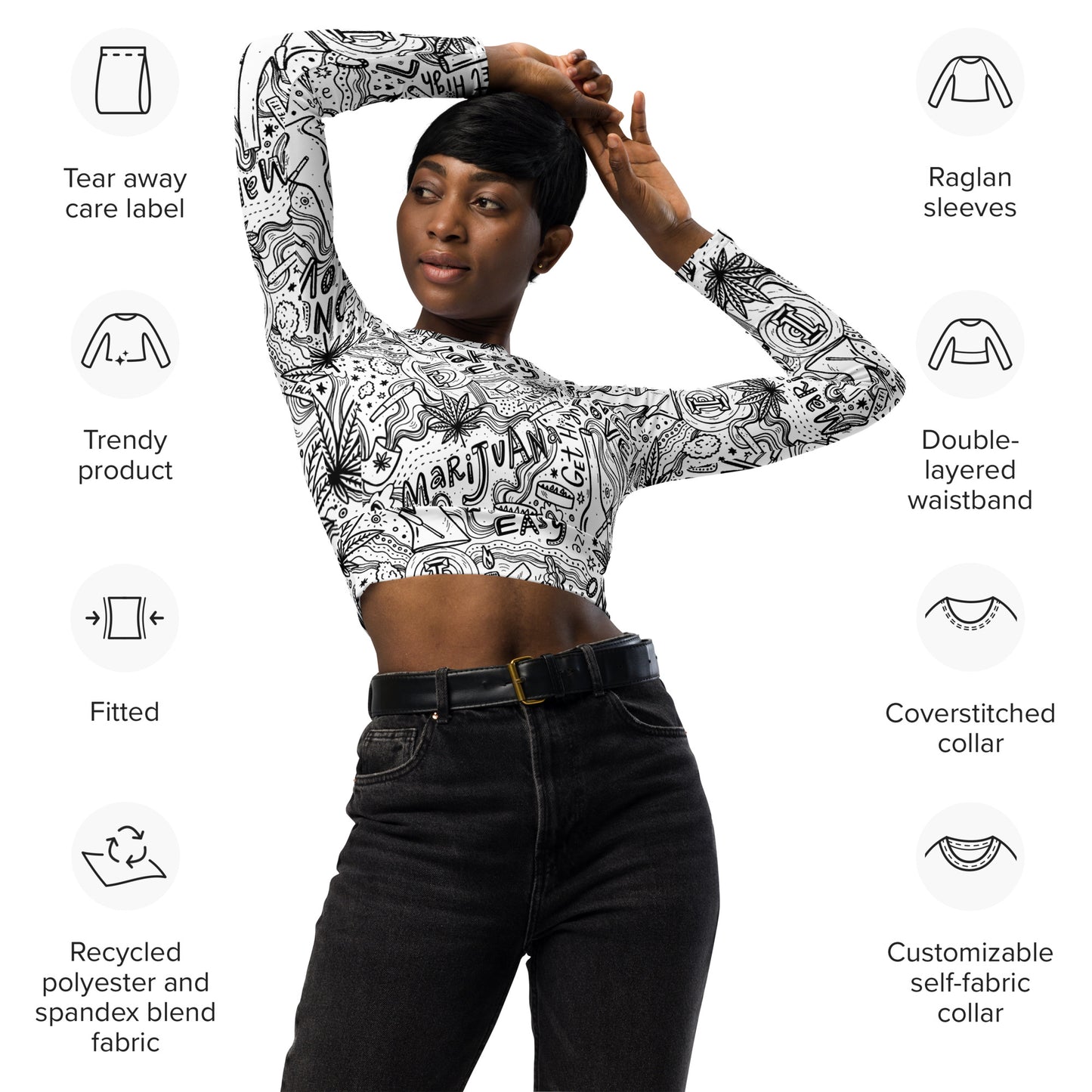 Mary Jane, Langarm Crop Top