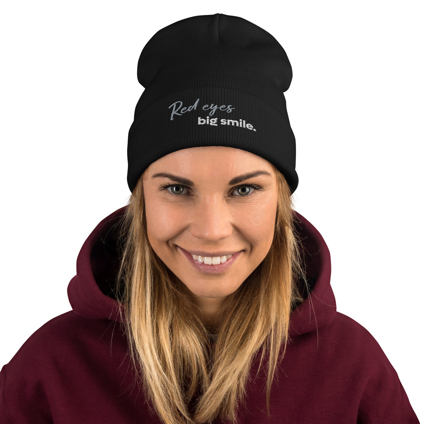 Red eyes, big smile, Otto Cap Beanie / unisex