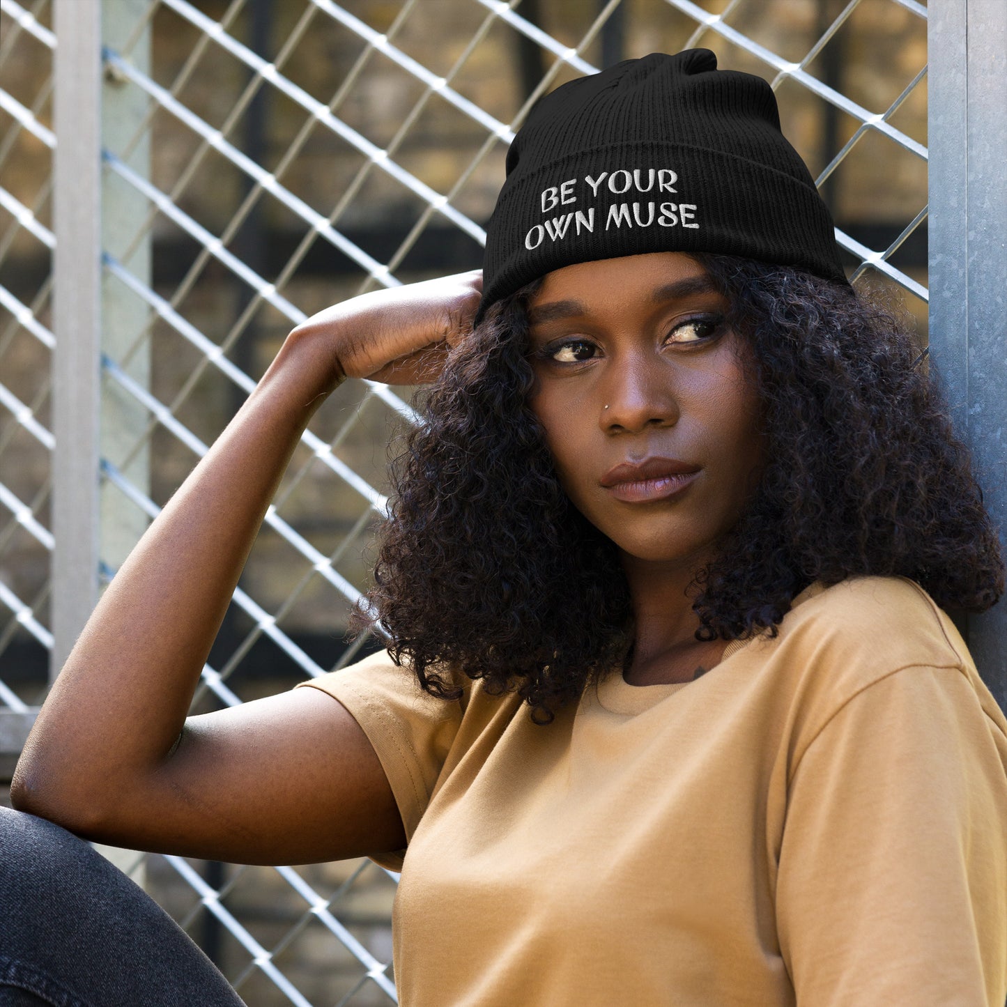 Be your own Muse, Gerippte Bio-Beanie