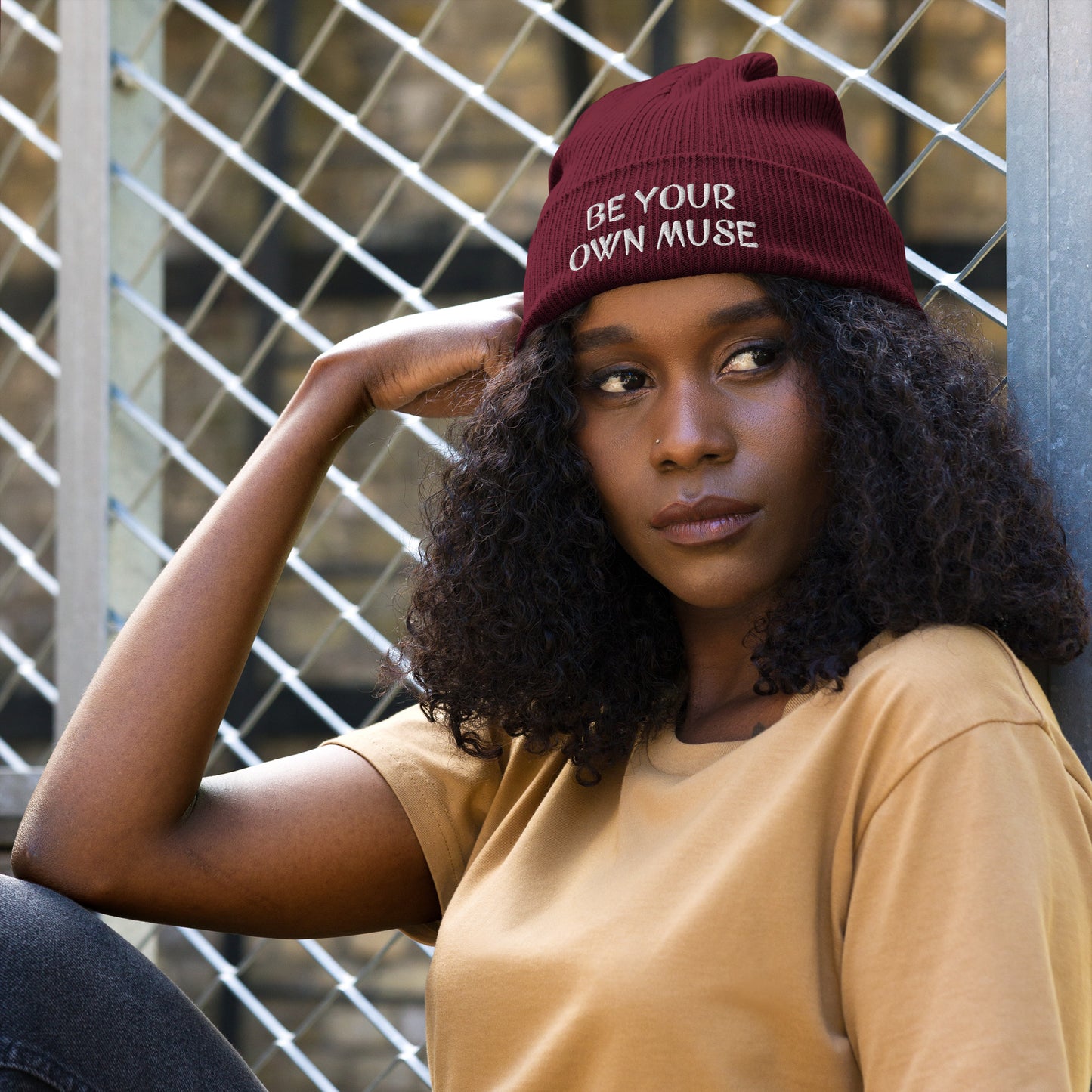 Be your own Muse, Gerippte Bio-Beanie