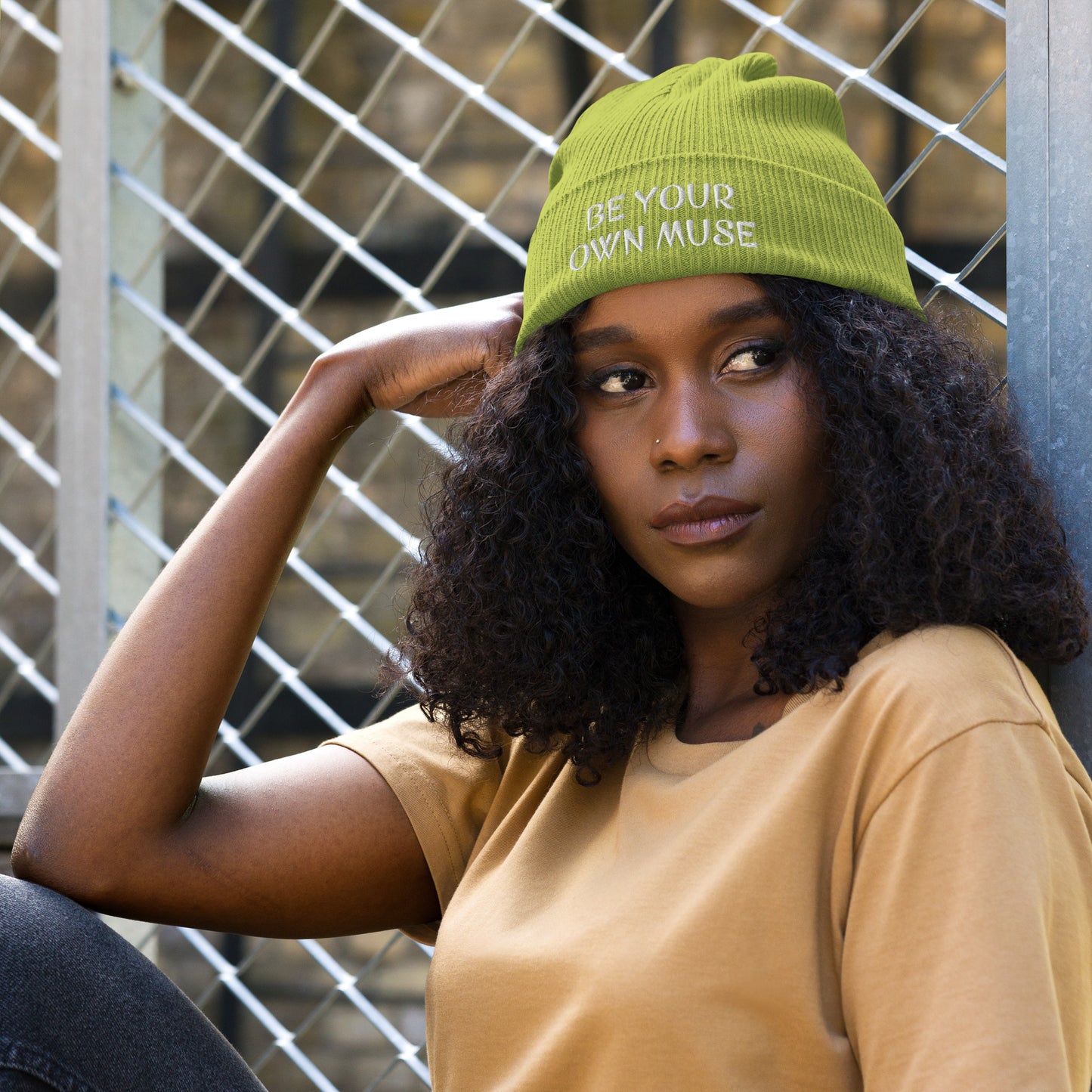 Be your own Muse, Gerippte Bio-Beanie