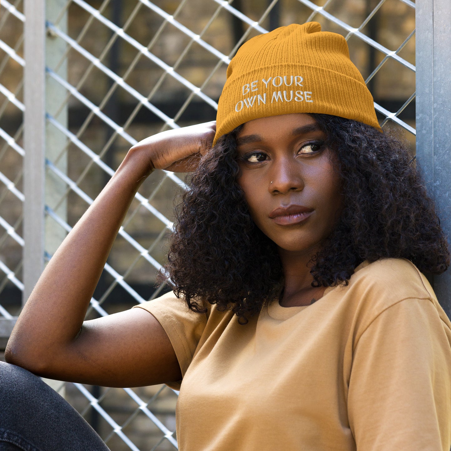 Be your own Muse, Gerippte Bio-Beanie