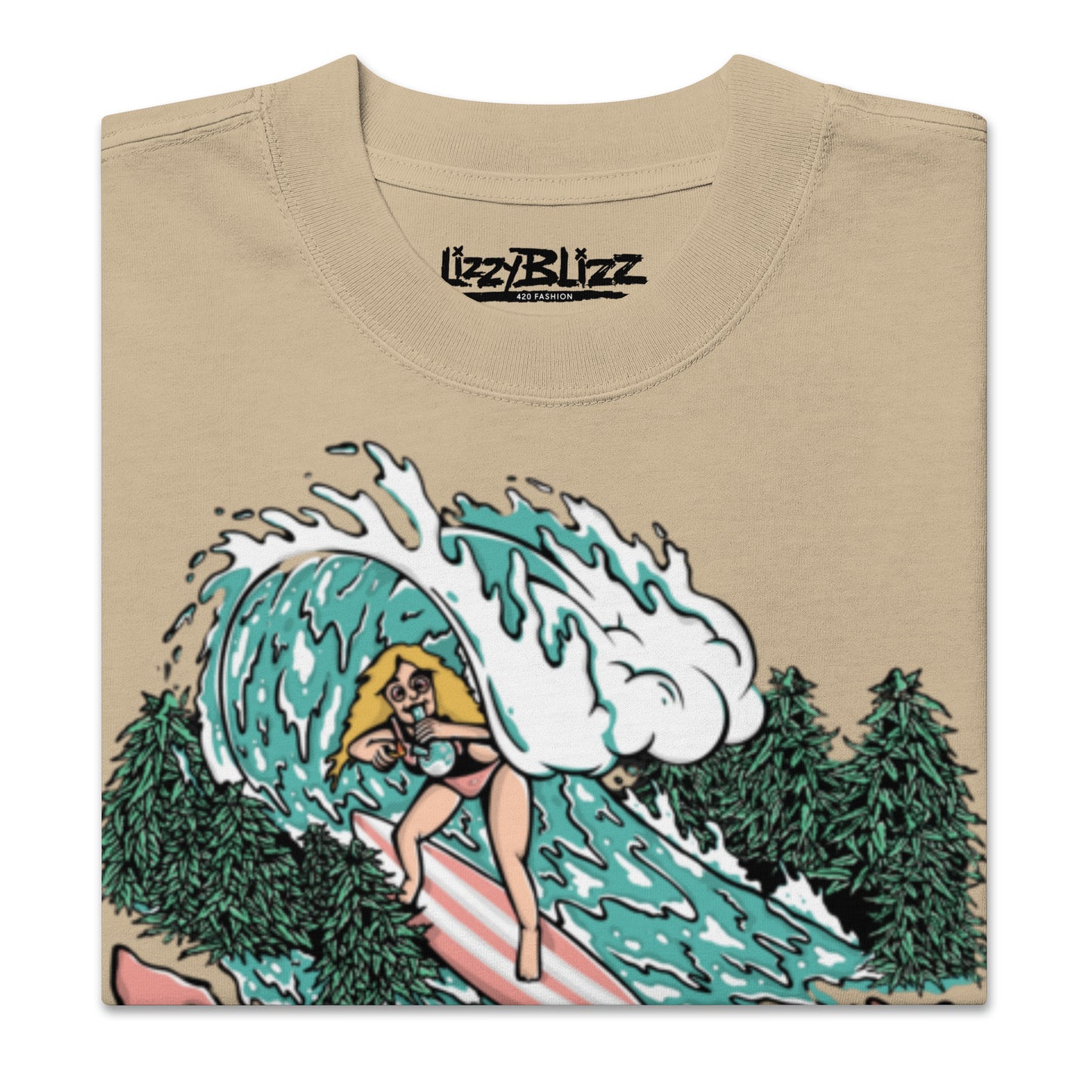 Surf and  Puff,  oversized Shirt / unisex