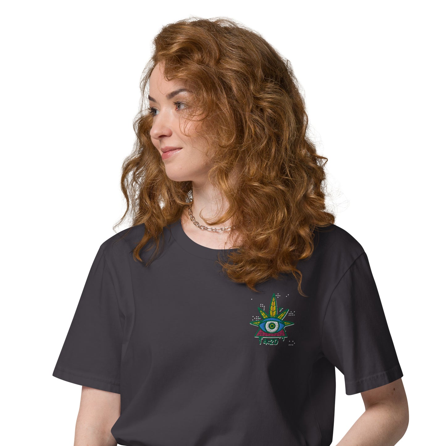 420, besticktes organic Shirt / unisex