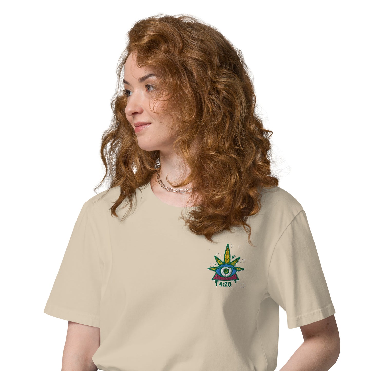 420, besticktes organic Shirt / unisex